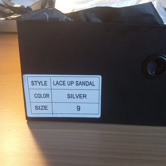 Been That | Silver Lace Up Heels | Size 9 - Picture 4 of 6